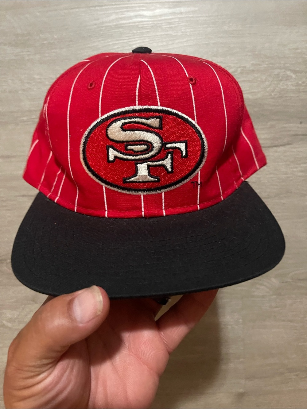 Vintage 90s San Francisco 49ers Starter Pinstripe Snapback Hat Cap